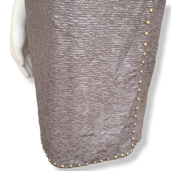 VINTAGE 80's Studded Shift Dress Small S SMITH & SMITH NYC Textured Crinkled - Picture 13 of 16